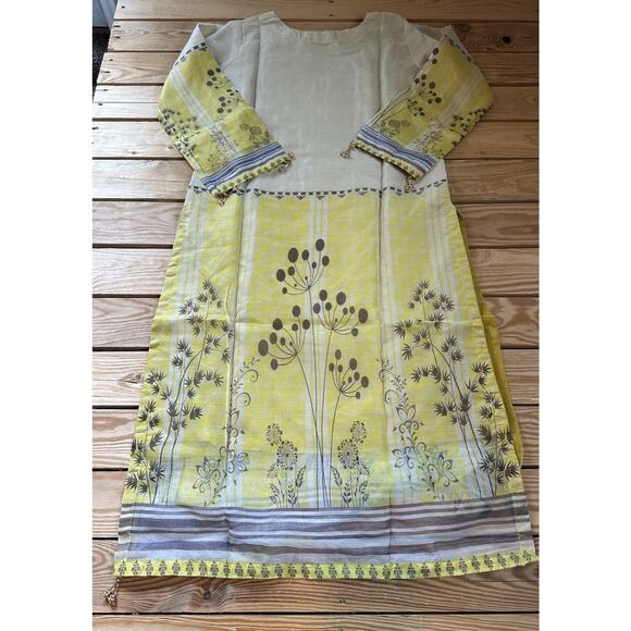 NEW Bench Mark Kurti Set Size Medium Women’s Yellow - Picture 3 of 16